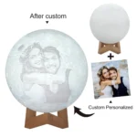 3D Printing Moon Lamp Personalized Photo Text - Image 2