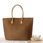 Summer Travel Handmade Bags For Women Beach Weaving Ladies Straw Bag Wrapped Shoulder Bags - Image 4