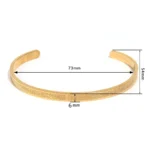 Stainless Steel Ayatul Kursi Cuff Bangle Islamic Muslim Arabic - Image 5