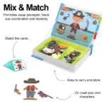 Funny Children's Intelligent Magnetic Book 3D Cartoon Puzzles Jigsaw - Image 4