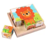 9 Pcs Six-sided 3D Cubes Jigsaw Puzzles Tray - Image 3
