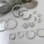 Stainless Steel Big Circle Hoop Earrings for Women