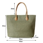 Summer Travel Handmade Bags For Women Beach Weaving Ladies Straw Bag Wrapped Shoulder Bags - Image 2