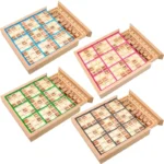 New Wooden Children Sudoku Chess Beech International Checkers - Image 2